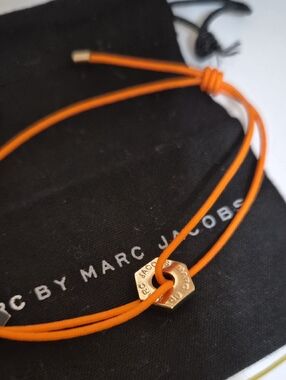 Marc By Marc Jacobs Gold Tone & Orange Bracelet
